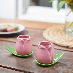 Set mit 2 tulpenförmigen Kaffeetassen
